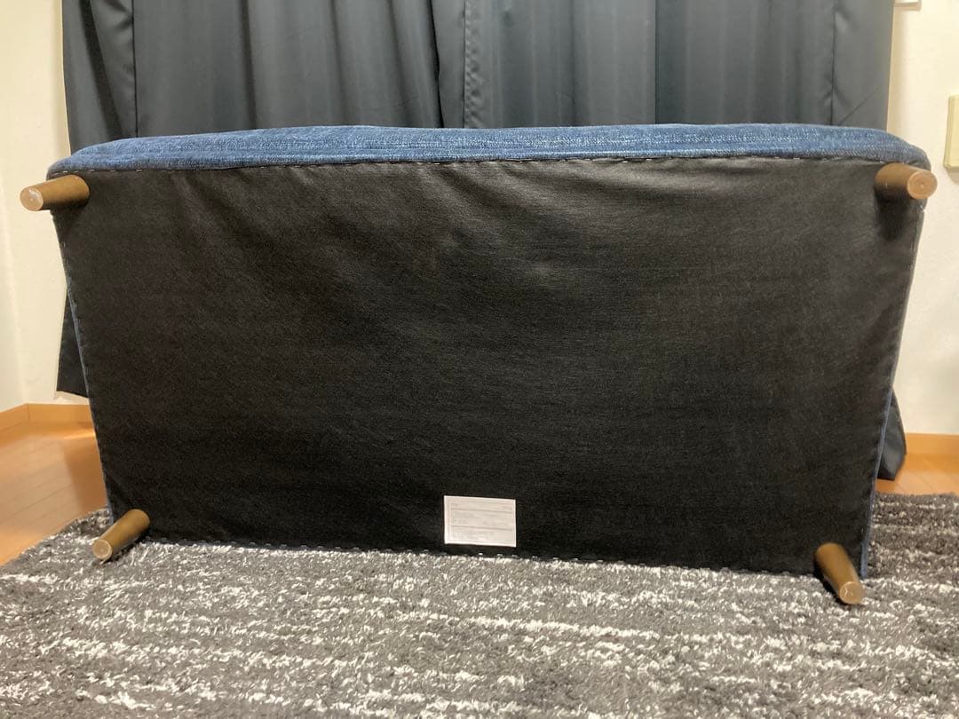 2.5人掛け ファブリックソファ ネイビー　※定価11万8,000円