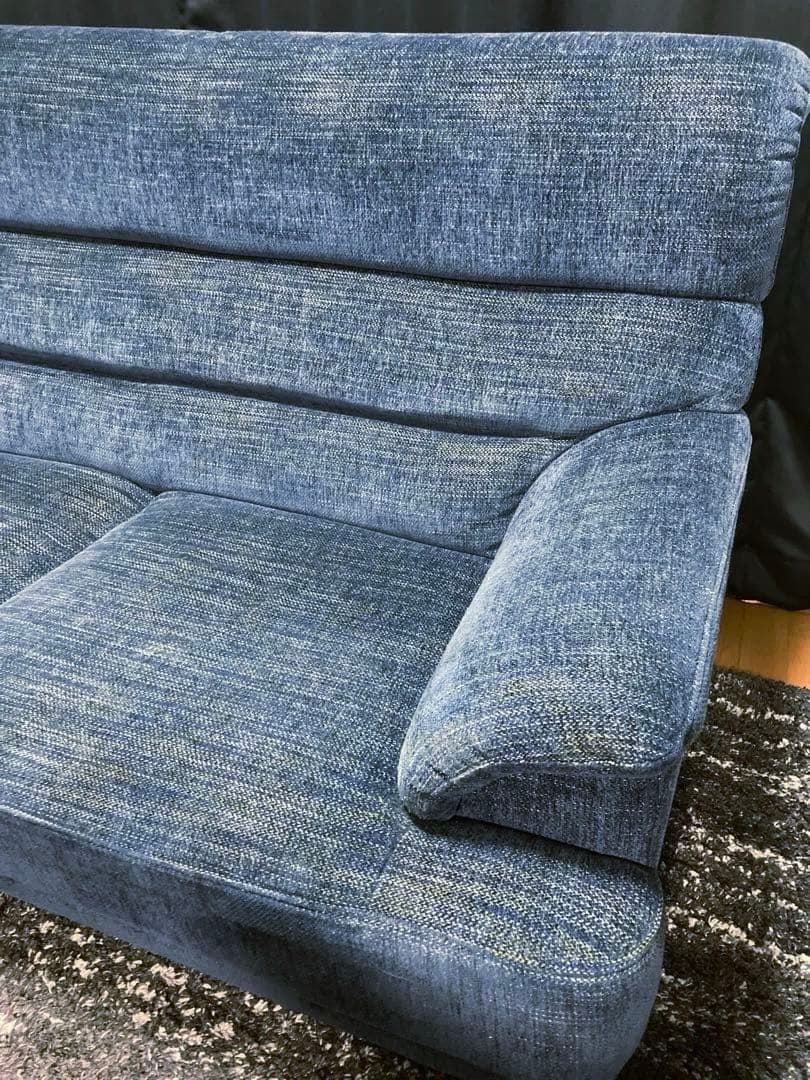 2.5人掛け ファブリックソファ ネイビー　※定価11万8,000円