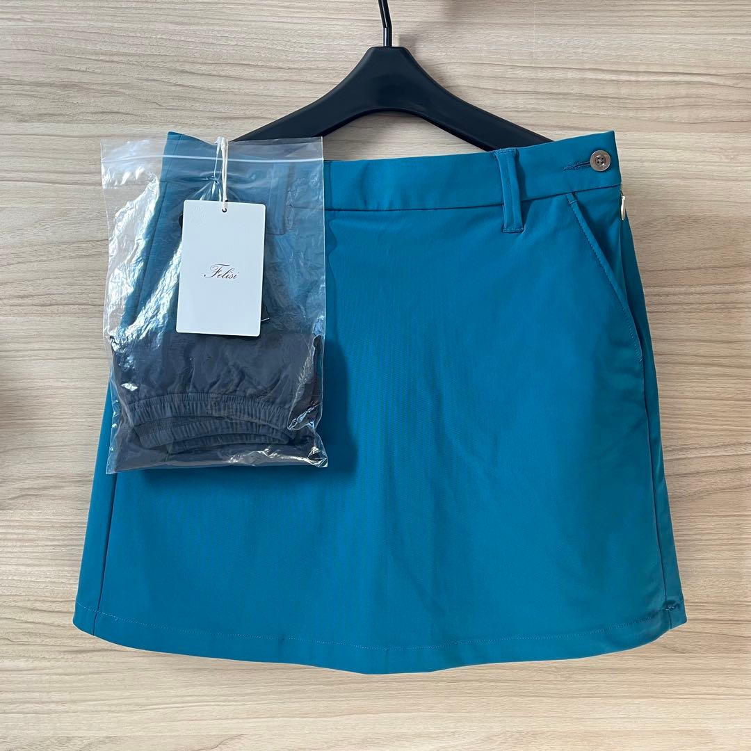 新品★55,000円 BRIEFING&Felisi 上下２枚セット 青緑 S