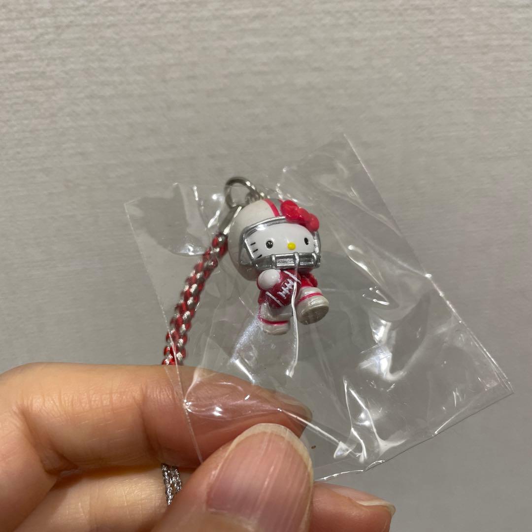 【激レア】ハローキティ　ストラップ　アメフト世界大会　アメリカンフットボール