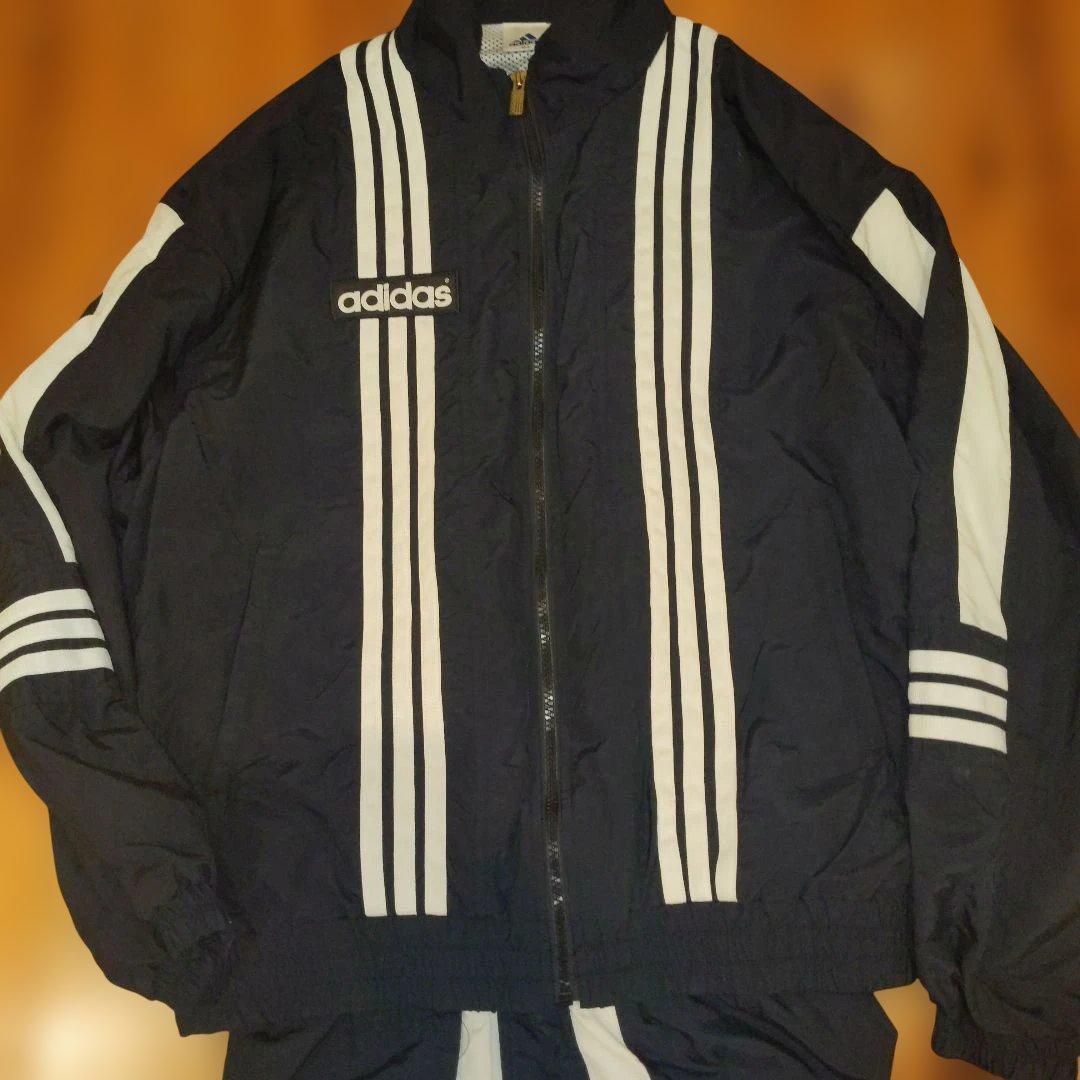 90's adidas ジャージセットアップ 黒/白　アディダス