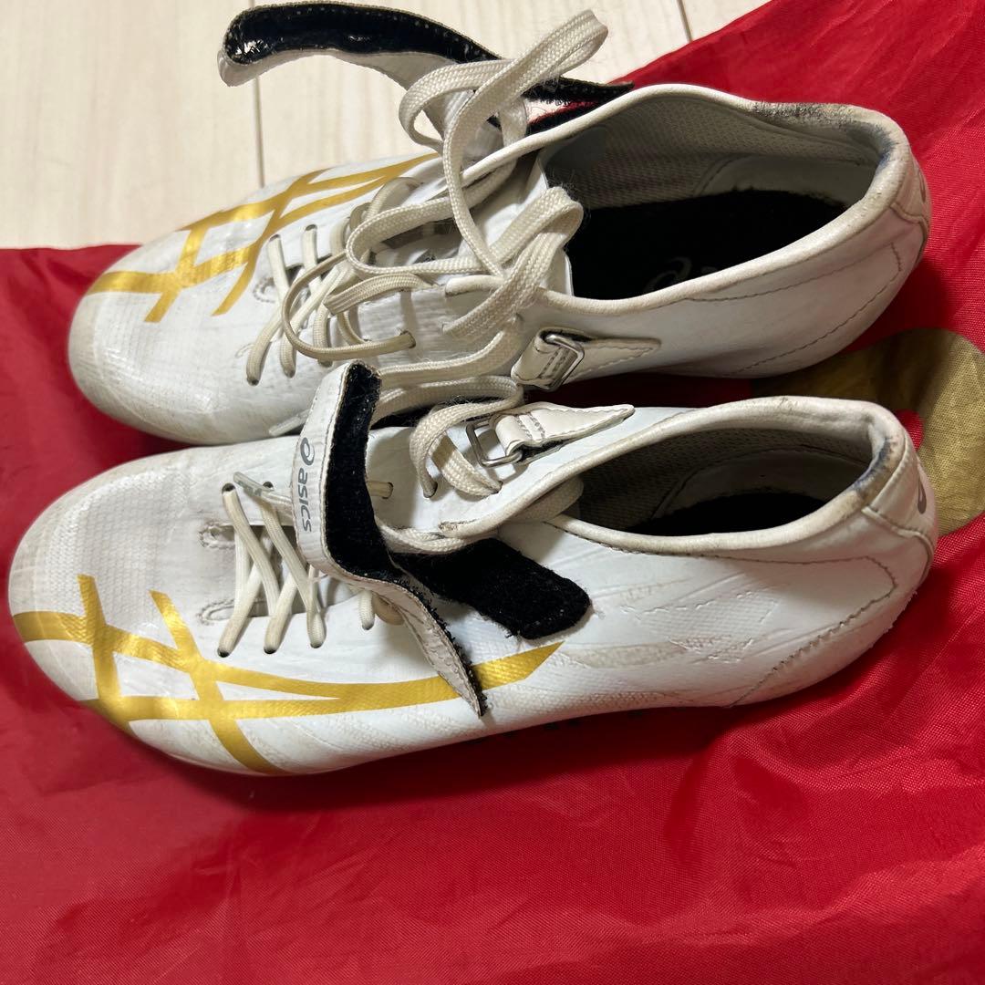 asics 陸上競技用スパイクシューズ ジェットスプリント　金白　23.5㎝