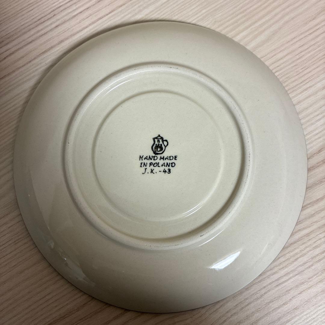 【未使用】ポーリッシュポタリー　水切りボウルと受け皿