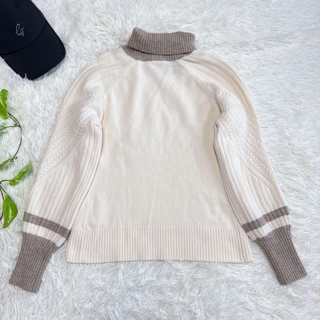 【デサントゴルフリュクス】美品 セットアップ ニット スカート ベージュ M
