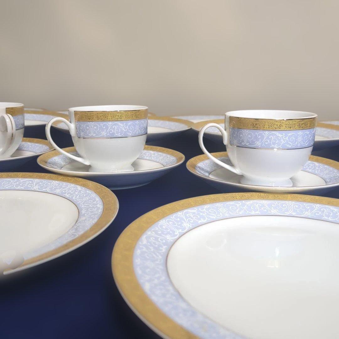 Noritake 食器セット ゴールドブルー装飾 セット16点