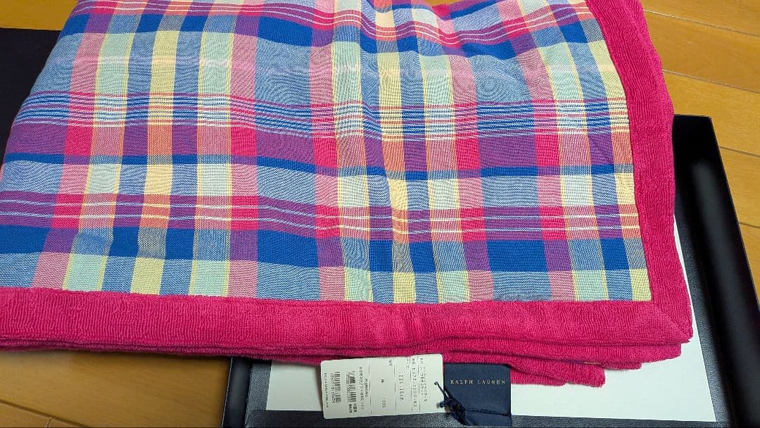 新品 Ralph Lauren ケントンマドラスガーゼハーフタオルケット