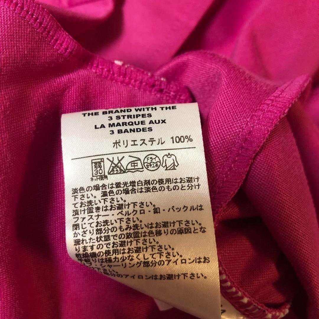 アディダスゴルフ ダブルジップ フード付き 長袖 ワンピース ピンク Mサイズ