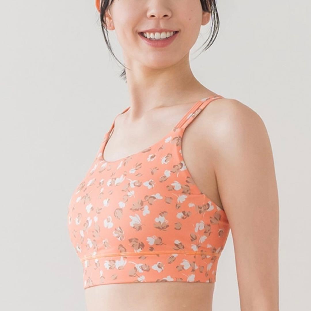 新品タグ付き　SUKALA スカーラ　花柄ブラトップ オレンジ　Mサイズ
