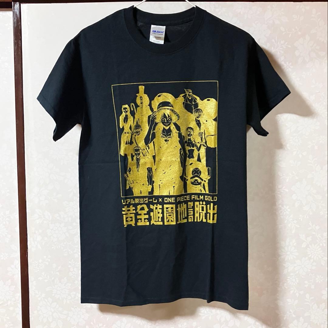 【S】ONE PIECE Tシャツ 半袖　黒 ワンピース　黄金遊園地　アニメ