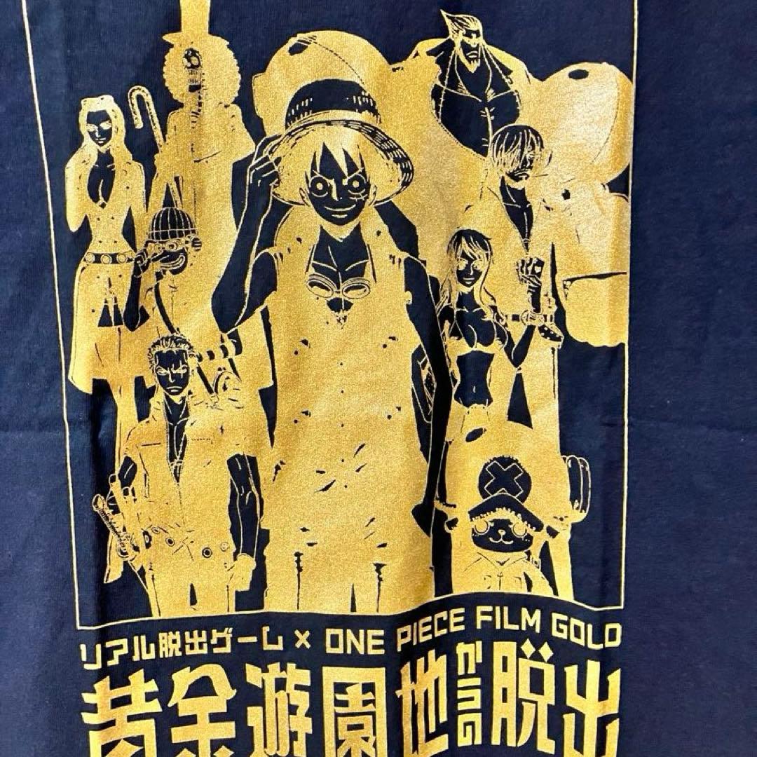 【S】ONE PIECE Tシャツ 半袖　黒 ワンピース　黄金遊園地　アニメ