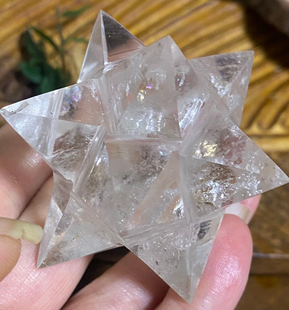 水晶★クリア クォーツ★キラキラ シラー★綺麗な虹★マカバ スター★アステロイド