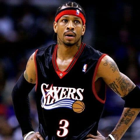 【最安値】アレン・アイバーソン♡ユニフォーム NBA 黒×白×赤 76 3番