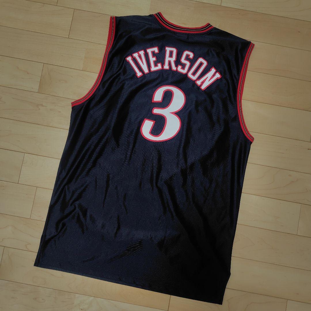 【最安値】アレン・アイバーソン♡ユニフォーム NBA 黒×白×赤 76 3番