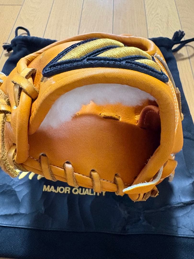 MizunoPro 軟式用オーダー宮本モデル オレンジ 収納袋付き