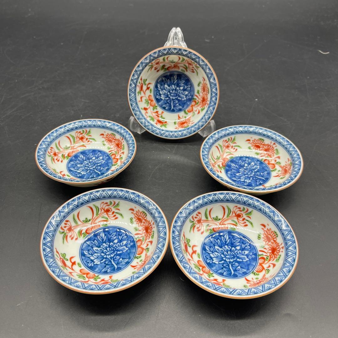 ⭐️新品 未使用品⭐️ たち吉 橘吉 赤絵 刺身揃 中深皿 小深皿セット