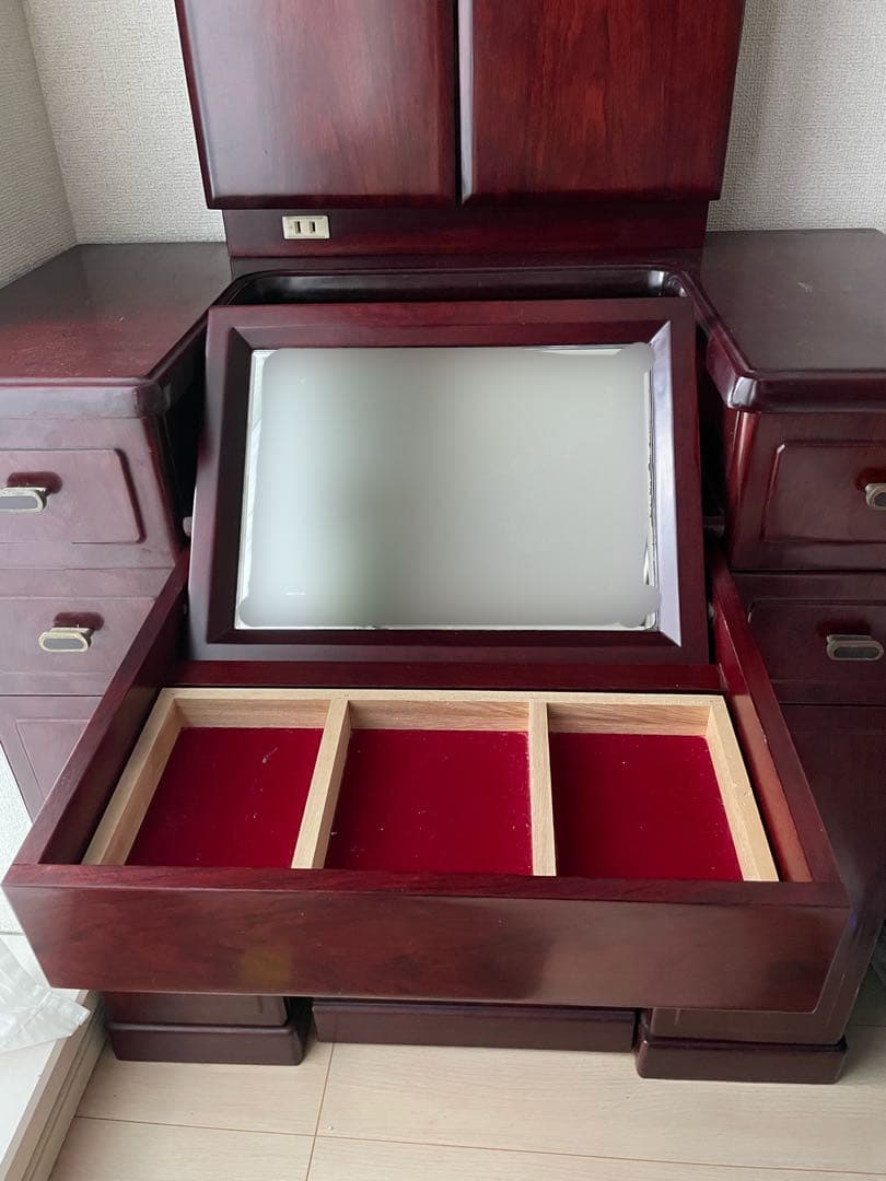 三面鏡化粧台　ドレッサー　レトロ家具　アンティーク家具