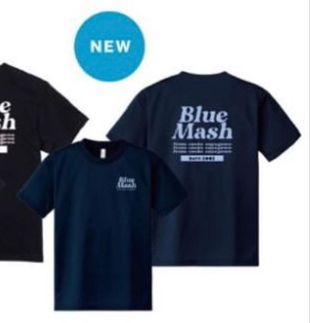 Blue Mash 定番Tシャツ 紺 Lサイズ ネイビー×ライトブルー 水色