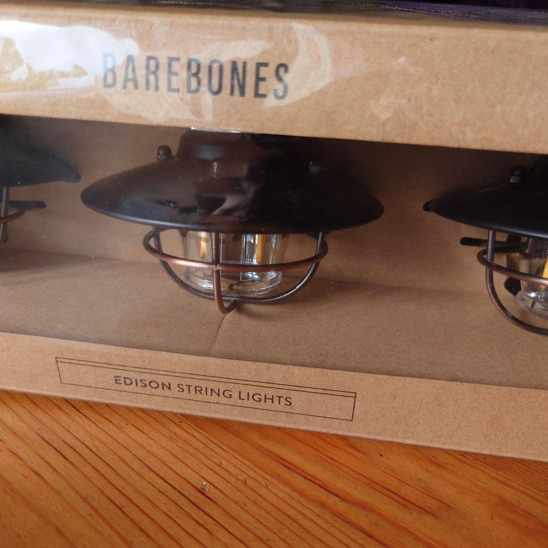 新品　黒色　BAREBONES エジソンストリングライト3連