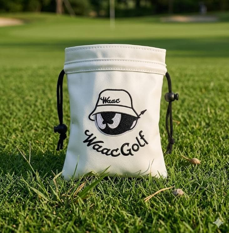 WAAC ゴルフ巾着バッグ 小飛侠デザイン 防水 軽量 韓国風 完売人気 美品✨
