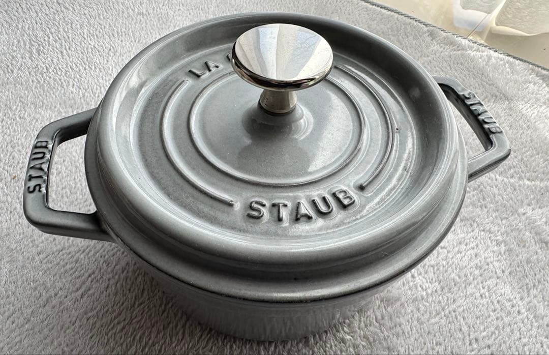 sai！STAUB LA COCOTTE♡ グレー 両手鍋 16cm