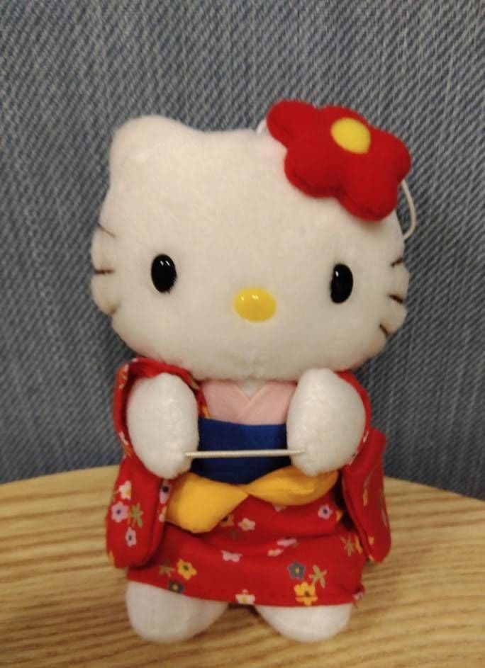激レア！レトロ☆ハローキティ☆神社限定☆和服 着物 お守り ぬいぐるみ