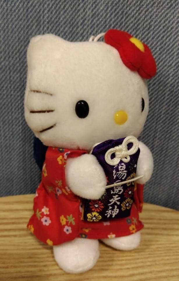 激レア！レトロ☆ハローキティ☆神社限定☆和服 着物 お守り ぬいぐるみ