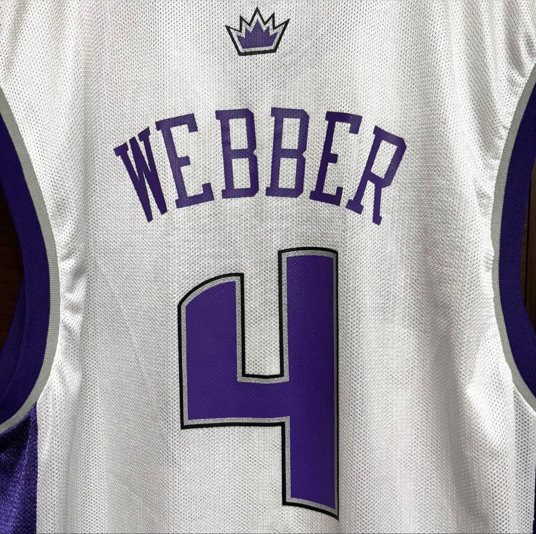 美品 希少 Reebok NBA KINGS クリスウェバー ゲームシャツ L