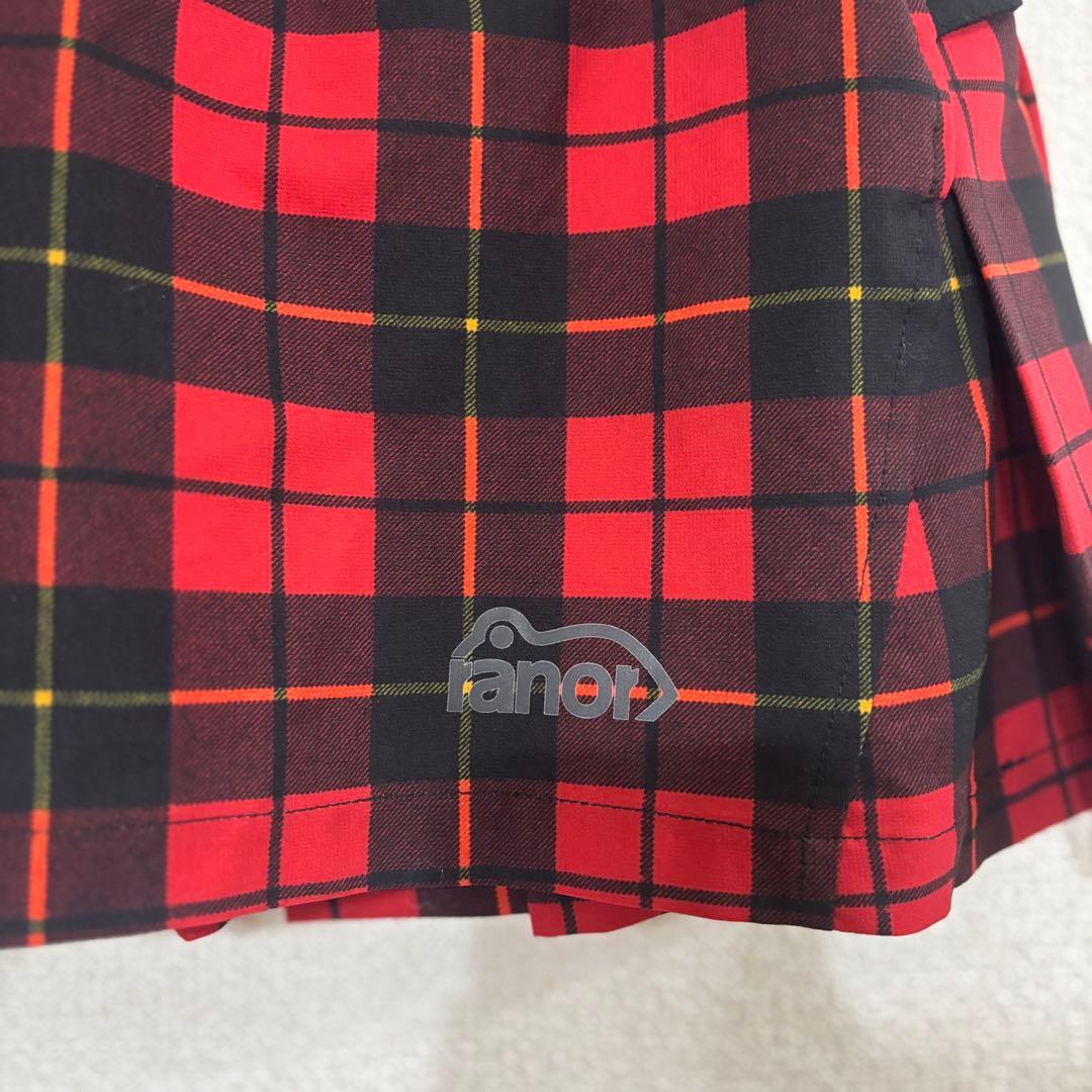 ranor TARTAN CHECK PLEATS SKIRT RED Sサイズ