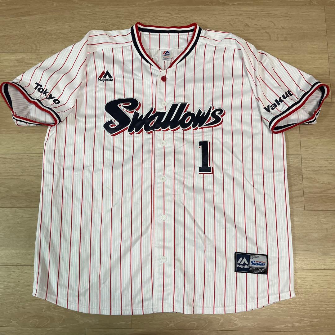 東京ヤクルトスワローズ　山田哲人　刺繍ユニフォームホームユニフォーム
