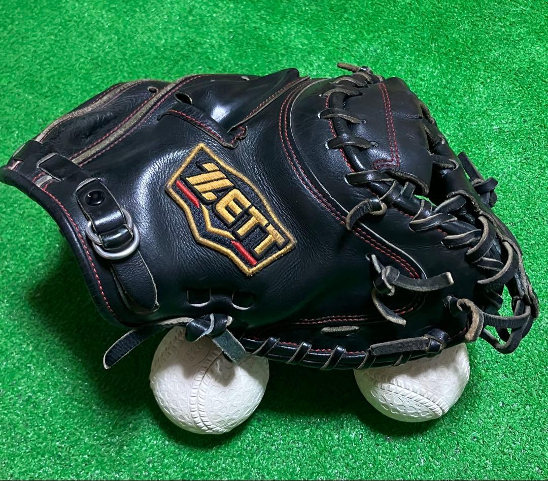 一般 硬式野球 キャッチャーミット ゼット ブラック 大人 プロステイタス
