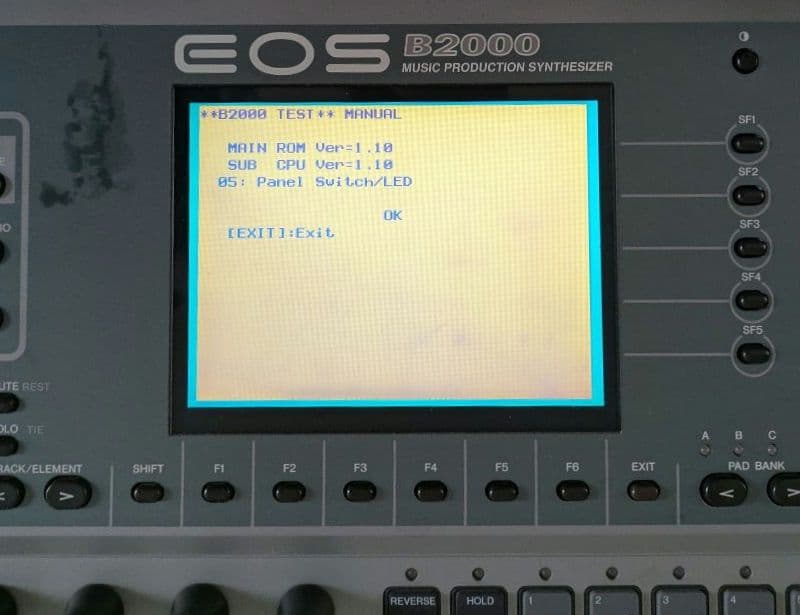 ヤマハ シンセサイザー EOS B2000 テストモード基本動作確認品