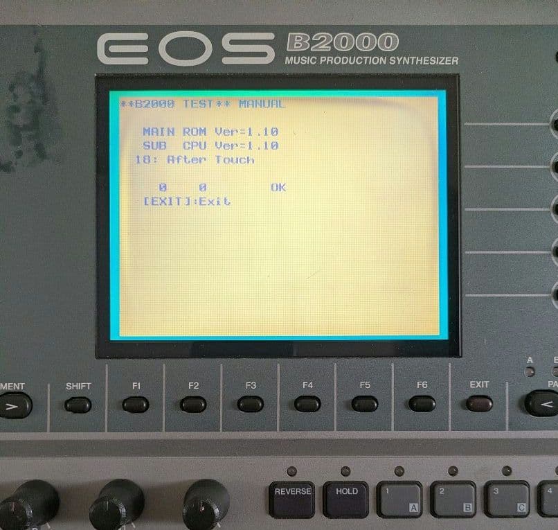 ヤマハ シンセサイザー EOS B2000 テストモード基本動作確認品