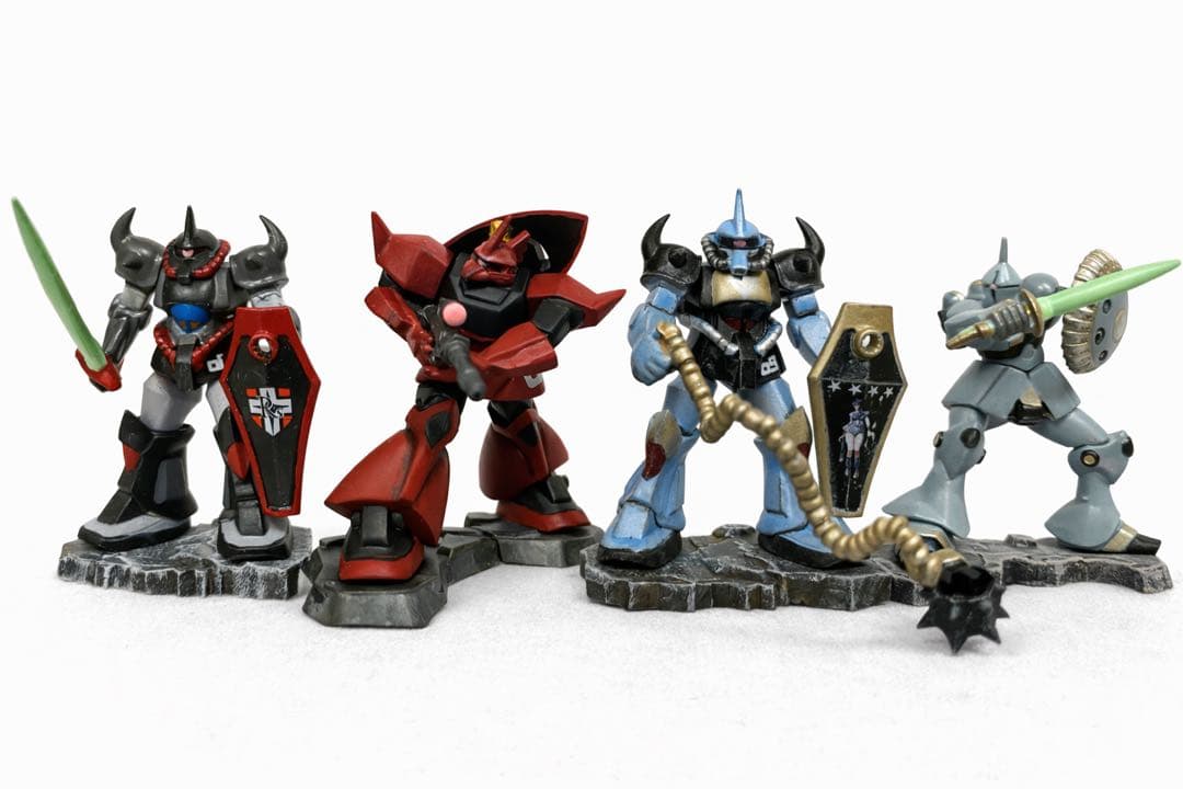 グフ、ゲルググ、ギャン4体セット(チョコサプガンダム)