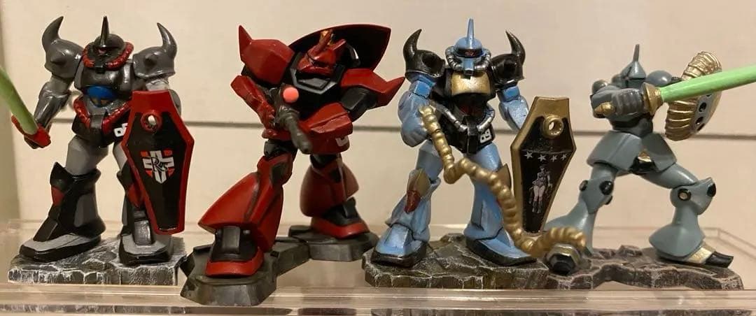 グフ、ゲルググ、ギャン4体セット(チョコサプガンダム)
