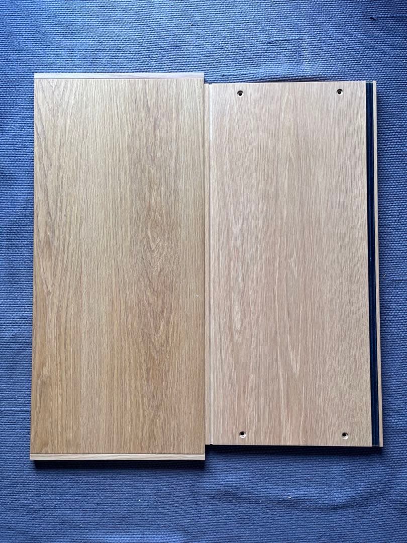 無印良品　ユニットシェルフ用ボックス棚　MUJI・ガラス引き戸・オーク材