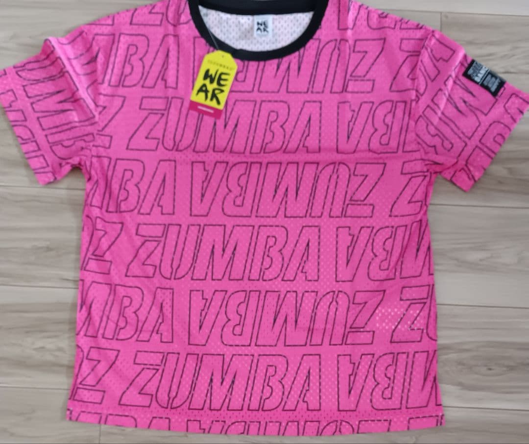 Lucy　ZUMBA メッシュ Tシャツ 蛍光イエロー、ピンクMサイズ4枚