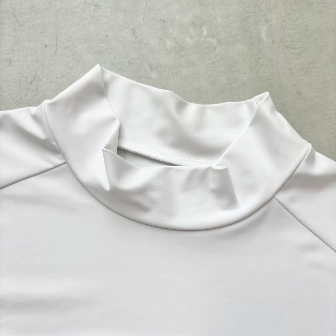 G/FORE ジーフォア ロゴ モックネック半袖Tシャツ ホワイト S ゴルフ