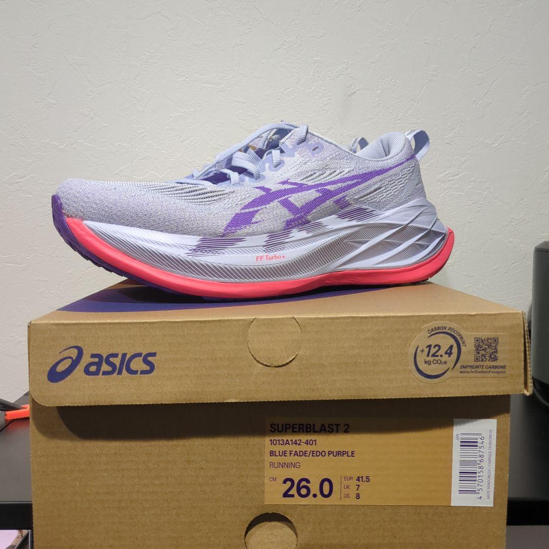 完売　ASICS SUPERBLAST 2 26 Purpleスーパーブラスト