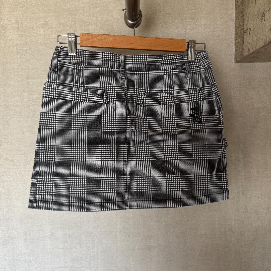 【中古】PEARLY GATES パーリーゲイツ グレンチェック スカート 0