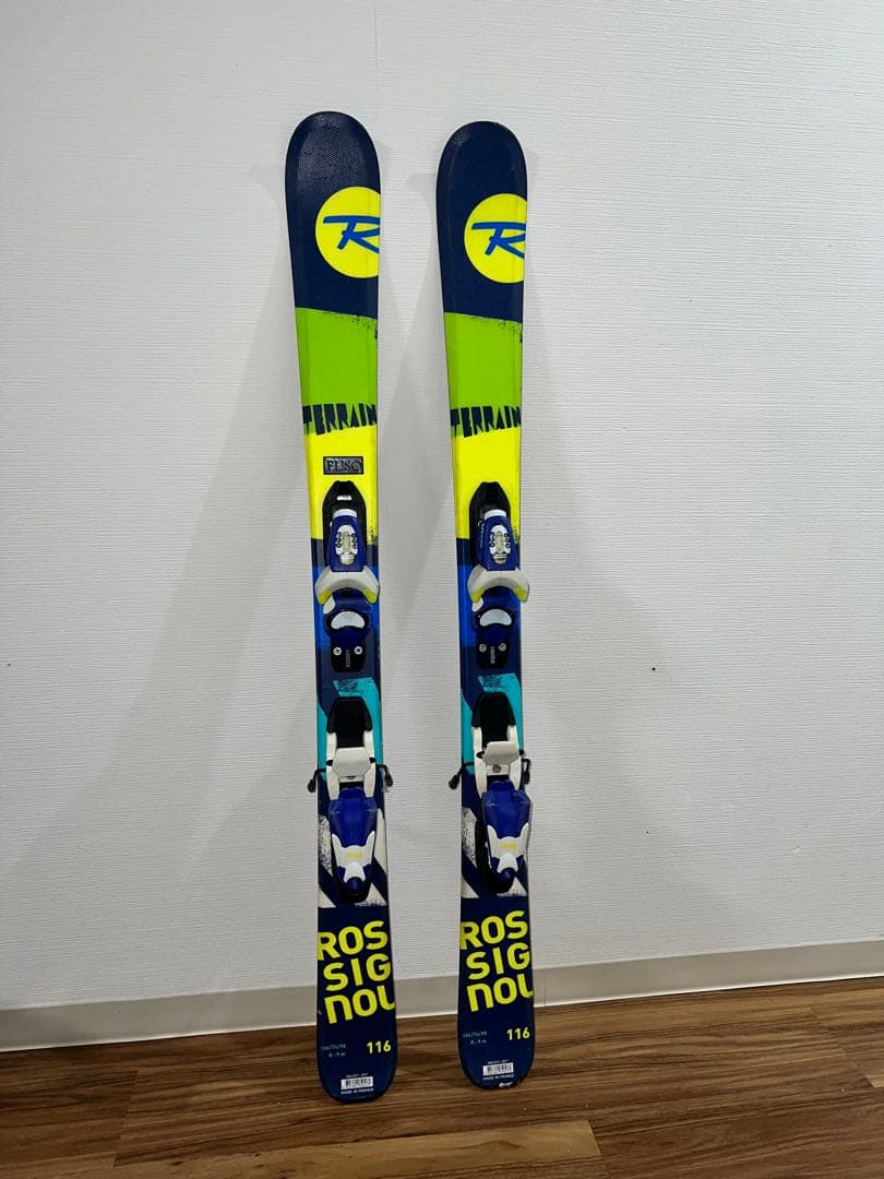 ロシニョール　スキー板 116 cm wax済 伸縮ストックおまけ付