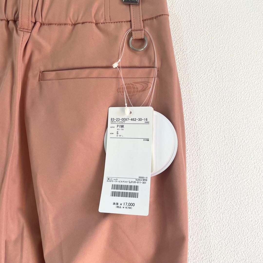 新品　BEAMSGOLF ピンク パンツ　ロゴ　S ゴルフ　ズボン　ビームス