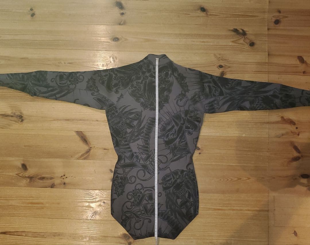 Billabong　フロントジップ　ロンスプ　グレー/ブラック