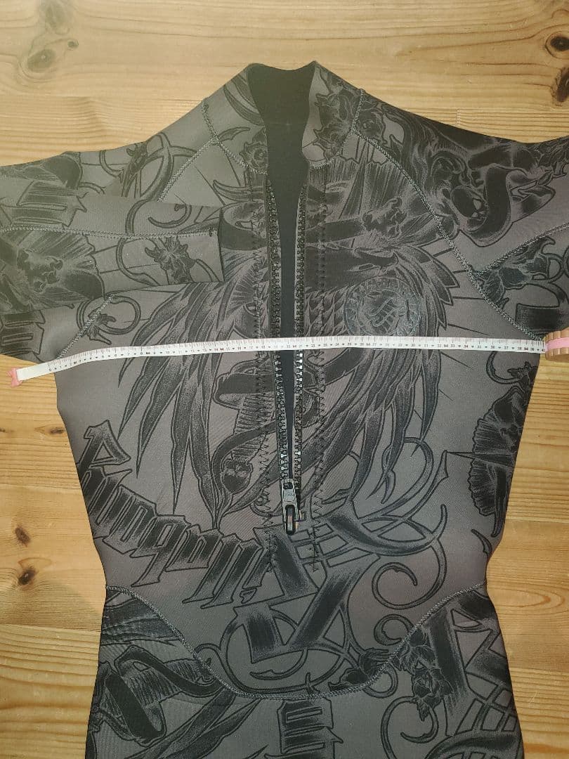 Billabong　フロントジップ　ロンスプ　グレー/ブラック
