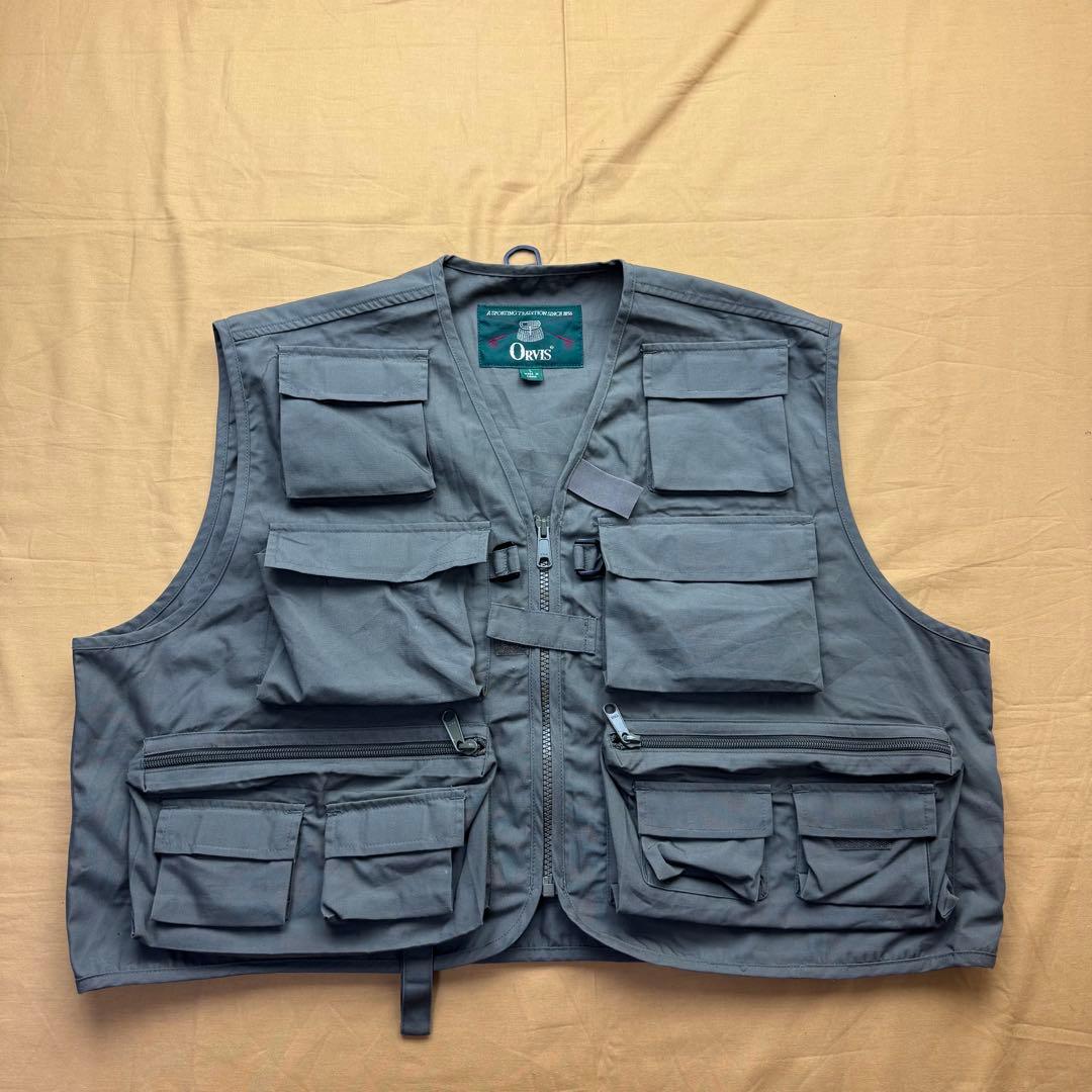 美品　ORVIS Fishing Vest フィッシングベスト　カーキ　Lサイズ