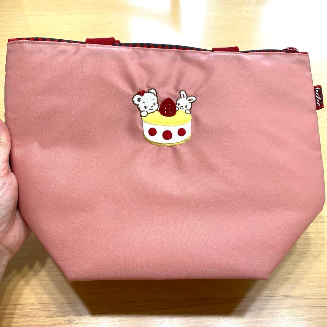 たんたん ファミリア　保冷バッグ　ピンク