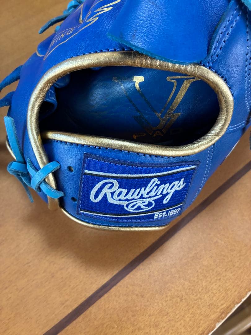 Rawlings Hypertech 青 軟式グローブ 右投げ用