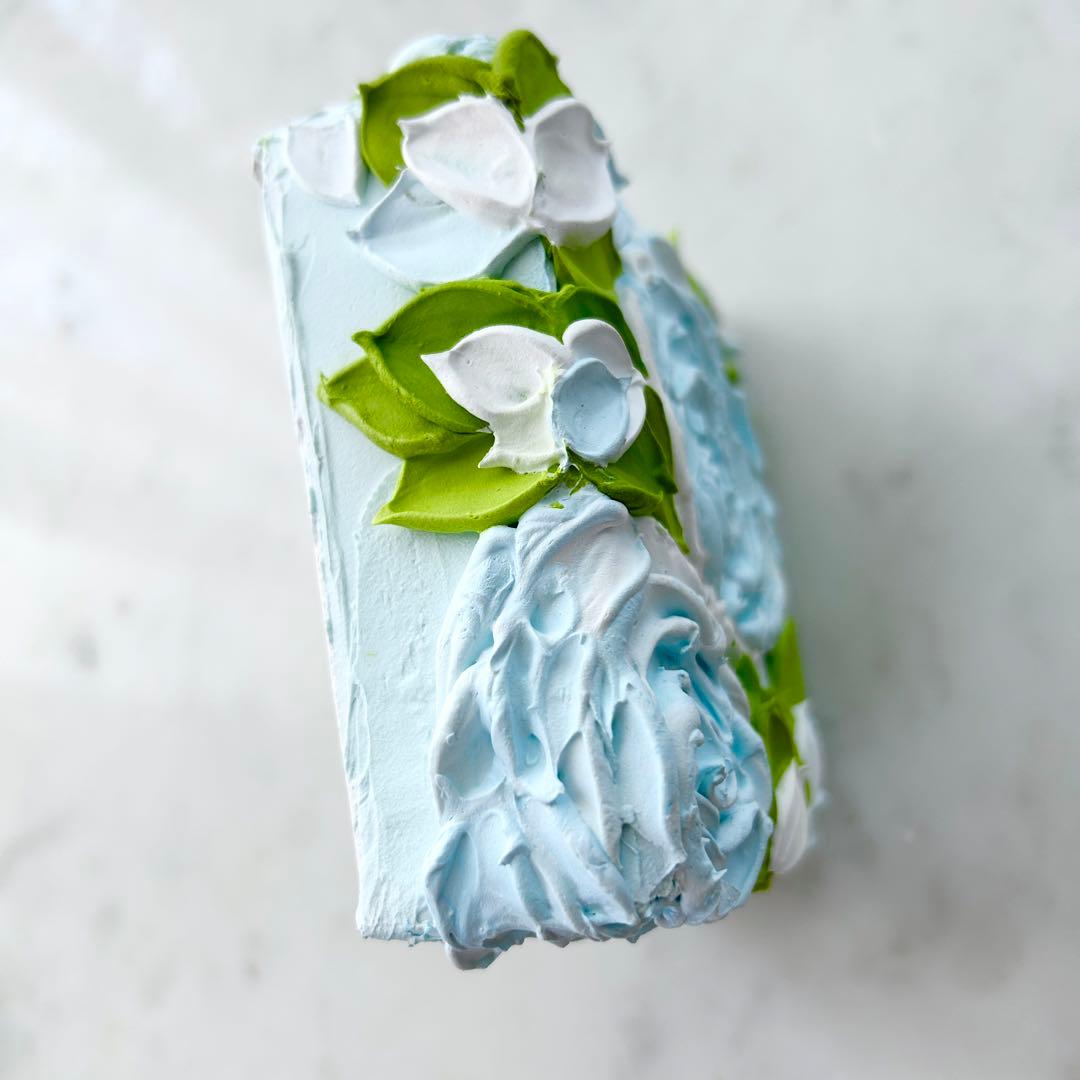 Blue Rose 絵画原画 アクリル画テクスチャーアート