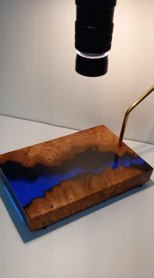 ランタンスタンド　スタンドライト　ゴールゼロ　ウッドレジン　レジンウッド