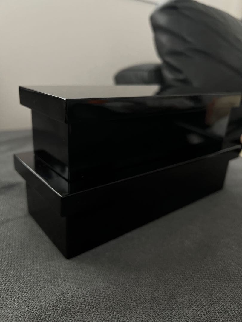 【新品未使用】【希少】重箱　漆器　2段重　入れ子　お重　入子
