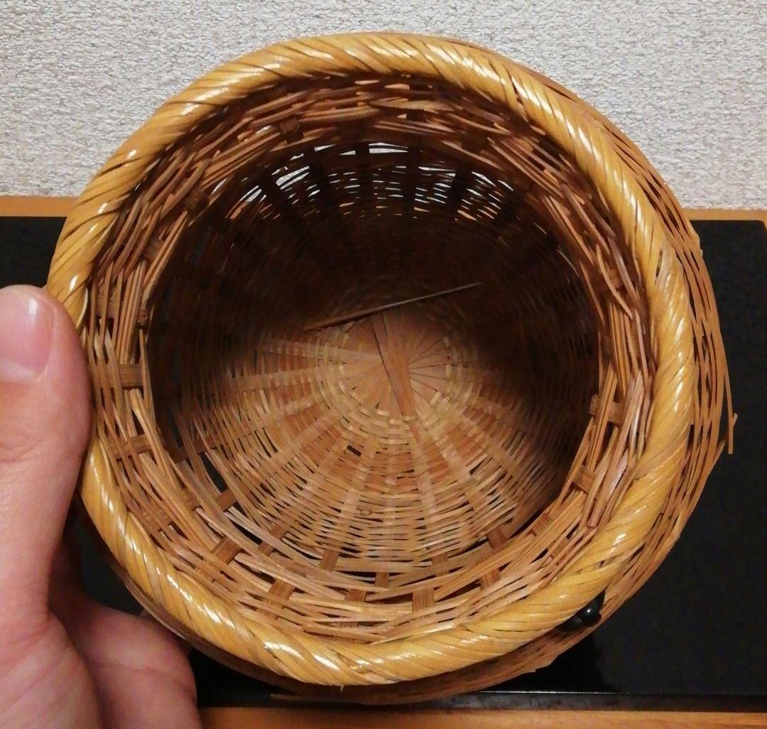 惺斎書付　楽々斎？作　花籠　共箱　茶道具